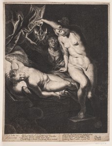 Psyche og den sovende Amor av Albert Haelwegh
