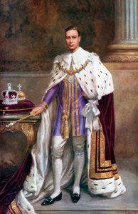 Kong George VI i kroningskapper, 1937.