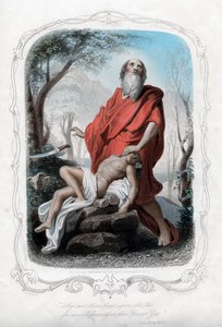 Legg ikke din hånd på ledningen for nå vet jeg at du frykter Gud, c1850. av Albert Henry Payne
