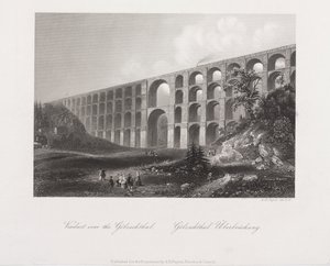 Viadukt over Golzschthal, Sachsen, ca. 1840