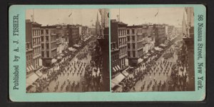 Fin øyeblikkelig utsikt over den store frimurerparaden, 24. juni 1875 av Albert J. Fisher