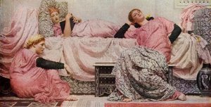 Høytlesing, 1884, 1936. av Albert Joseph Moore