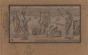 Studie for Battledore og Shuttlecock av Albert Joseph Moore