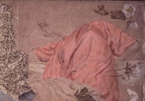 Studie av en drapert figur og blomster av Albert Joseph Moore