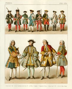 Franske kostymer 1700-1750 av Albert Kretschmer