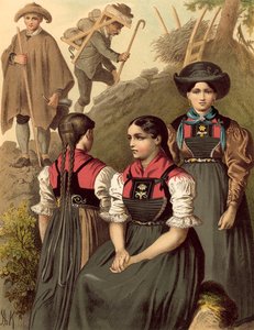Tysk drakt, Tyrol, Lechthal av Albert Kretschmer