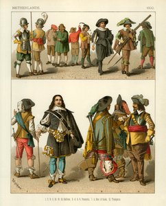 Nederland Kostymer 1600 av Albert Kretschmer