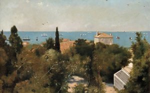 Utsikt over kysten, Trieste, ca. 1889