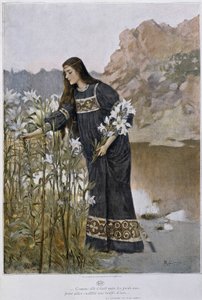 En kvinne blåser iris - av Lynch, tidlig på 1900-tallet av Albert Lynch