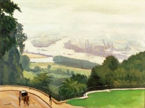 Albert Marquet / Rouen Harbour’, Olje på lerret av Albert Marquet