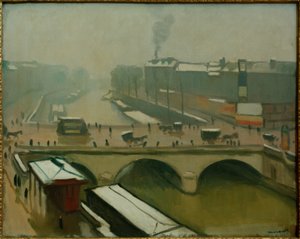 Utsikt over Pont St. Michel i Paris av Albert Marquet