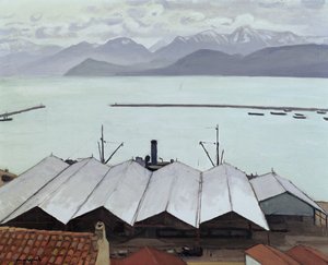 Bougie, Algerie havn (olje på lerret) av Albert Marquet