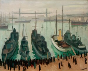 Den gamle havnen i Marseille av Albert Marquet