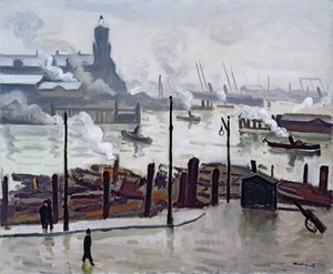 Hamburg havn av Albert Marquet