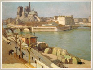 Seinen og apsis av Notre-Dame - Paris, Notre Dame katedral, Île de la Cité, Seinen av Albert Marquet