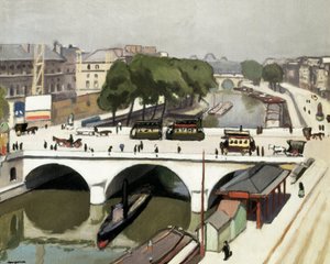 Pont Saint Michel i Paris. Maleri av Albert Marquet (1875-1947) av Albert Marquet