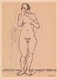 Naken kvinne står av Albert Marquet