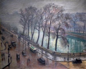 Paris, Quai Conti om høsten, 1900-tallet (olje på lerret) av Albert Marquet