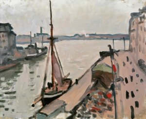 Kai med fiskebåter av Albert Marquet