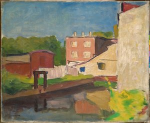 Rosa hus i Arcueil av Albert Marquet