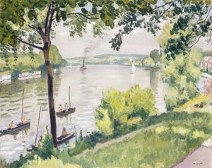 The Banks of Triel (Tugboat); Berge a Triel (Tugbåten) av Albert Marquet