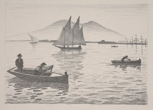 Havnen i Napoli av Albert Marquet