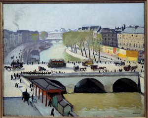 Utsikt over Pont Saint Michel i Paris av Albert Marquet