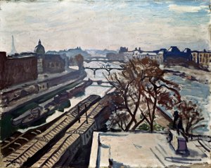 Utsikt over Seinen og statuen av Henry IV, c1906. av Albert Marquet