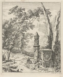 Landskap med hvilende figurer ved et begravelsesmonument Landskap (serietittel)