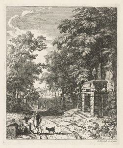 To personer ved et gravmonument Landskap (serietittel)