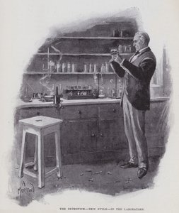 Detektiven, ny stil, i laboratoriet (litho)