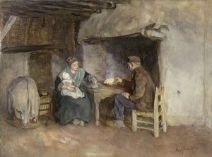 Lunsj i en bondefamilie