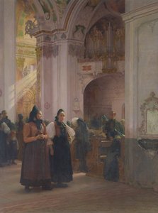 Slutten av messen i Einsiedeln