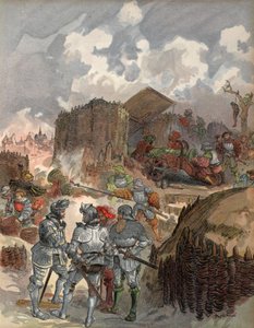 Bayard ved beleiringen av Mezieres, illustrasjon fra 