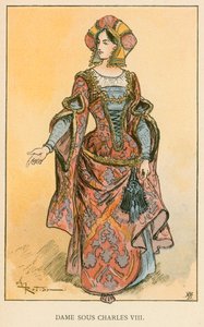 Lady under Charles VIII av Albert Robida
