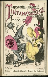 Illustrasjon av Albert Robida (1848-1926) i Histoire de France tintamarresque, ca. 1880 - Historie, dans av Albert Robida