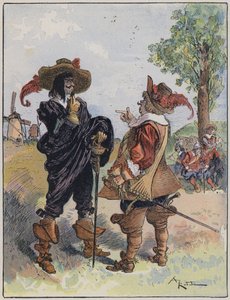 Illustrasjon for Le Capitaine Bellormeau av og illustrert av A Robida av Albert Robida