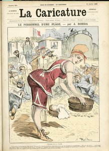 Illustrasjon av Albert Robida (1848-1926) for teppet til La Caricature (1880) av Albert Robida