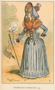Pariserpromenaden 1790 av Albert Robida