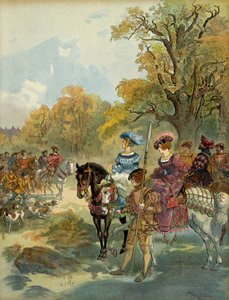 Royal Hunt of Francois I (1494-1547). Illustrasjon av Albert Robida