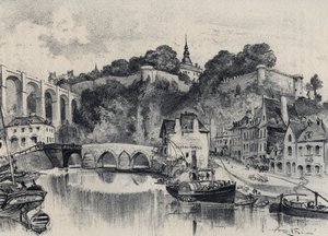 The City of Dinan - Old France - Brittany - text, drawings and lithographs, by Albert Robida (1848-1926) undated end 19th century av Albert Robida