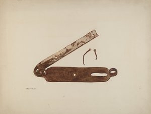 Hasp fra døren til "Kennedy Farm" av Albert Rudin
