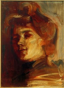Dame med hatt av Albert Weisgerber