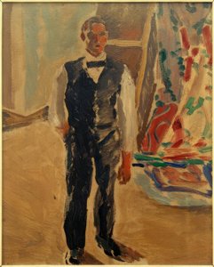 Selvportrett i skjorteermer av Albert Weisgerber