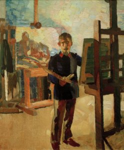 Selvportrett i den blå litewka av Albert Weisgerber
