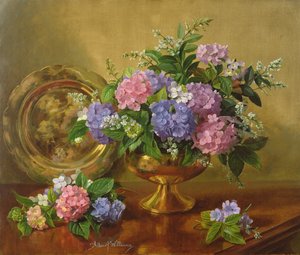 AB2112 Hortensia og syriner av Albert Williams