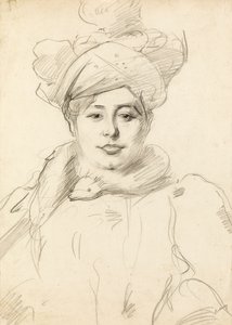 Kvinne med hatt, rundt 1905 av Albert de Belleroche