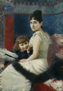 Irene von Keller med sønnen Balthasar