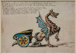 Akt II, første scene og tredje akt, sceneutstyr: The Chariot of Armida for Armida av G. Rossini.
