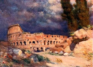 Colosseum i en storm av Alberto Pisa